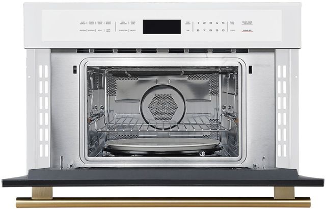 FORNO® Oliena Series Espresso 1.6 Cu. Ft. White Built In Microwave -4