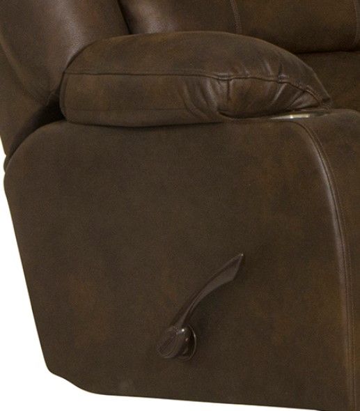American Wholesale Furniture Beckley Walnut Rocker Recliner with Cupholder -1