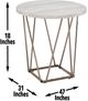 Steve Silver Co. Rowyn White End Table with Copper Base-2
