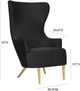 TOV Furniture Julia Black Velvet Wingback Accent Chair-2