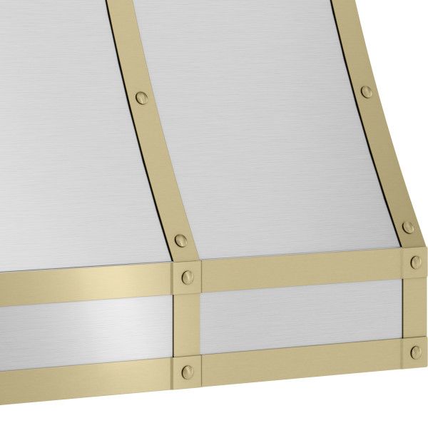 Zephyr Designer Collection 36'' x 12'' Satin Gold Duct Cover Banding Kit -1