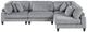 Homelegance® Robstown 4-Piece Gray Modular Sectional-2