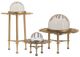 A & B Home Sardi 3-Piece Clear/Gold Crystal Ball Statuaries Set-0