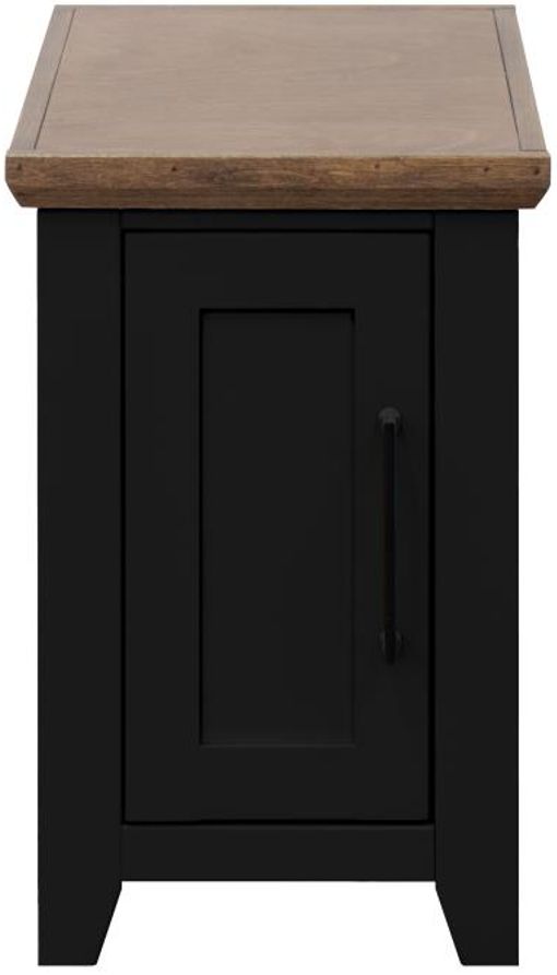 Legends Home Providence Bourbon Chair Side Table with Black Base-0