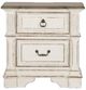 Liberty Furniture Abbey Park 4-Piece Antique White/Weathered Brown California King Panel Bedroom Set-4