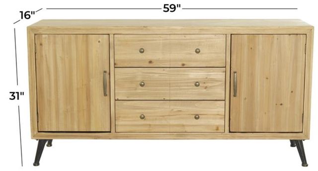 Deco Marche Light Brown Sideboard-3