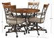 Powell® Hamilton 5-Piece Beige/Bronze/Cherry Dining Set-3