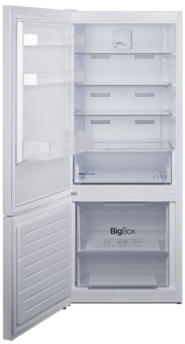 Summit® 28 in. 15.1 Cu. Ft. White Counter Depth Bottom Freezer Refrigerator-2