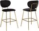Brassex Inc. 2-Piece Black/Gold 30" Bar Stool Set-2