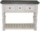 Million Dollar Rustic Cottage Weathered White Sofa Table-0