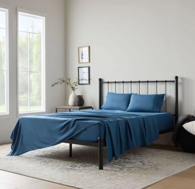 Weekender™ 4-Piece Blue Rayon From Bamboo Blend Queen Sheet Set-1