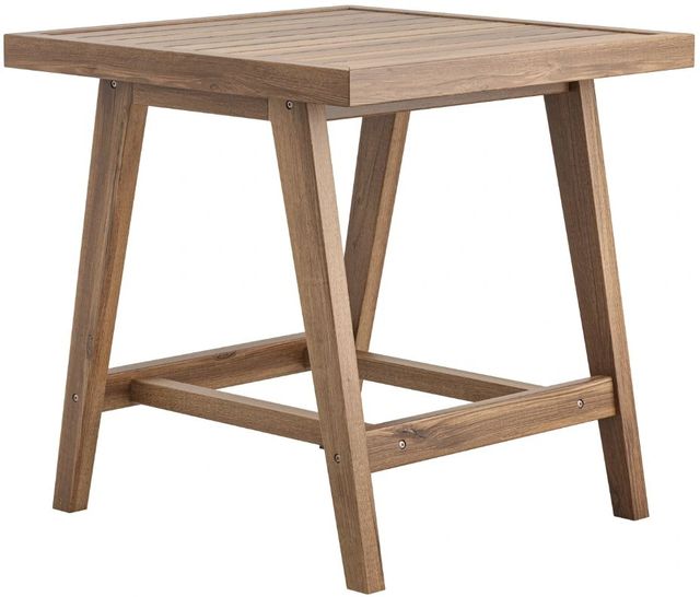 New Classic® Home Furnishings Ashton Brown Acacia Outdoor Patio End Table-0
