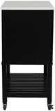 Linon Poppy Black/White Kitchen Cart-3