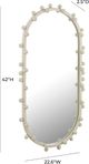 TOV Furniture Bubbles Ivory Large Oval Wall Mirror-2