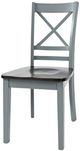 Jofran Inc. Asbury Park Autumn Brown/Gray X-Back Side Chair-2