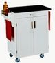 homestyles® Cuisine Cart Black Granite/White Kitchen Cart-1