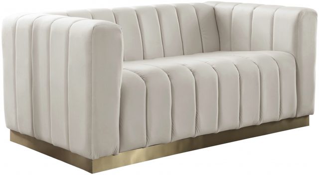 Meridian Furniture Marlon Cream Velvet Loveseat-0