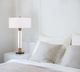 Cal® Lighting & Accessories Towson Clear/Light Oak/White Table Lamp-2