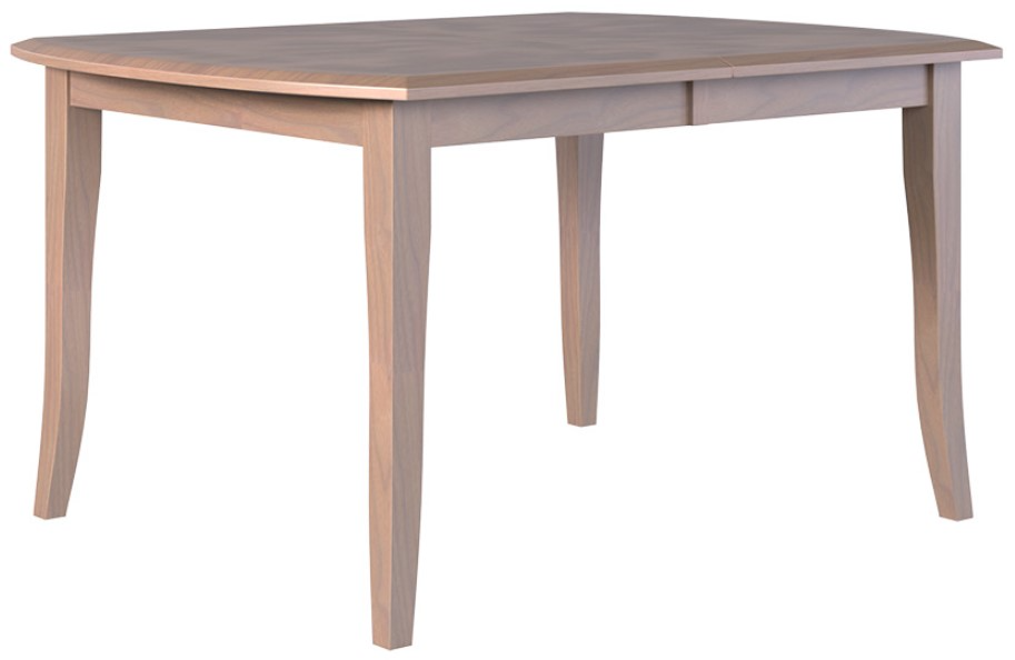 Country View Woodworking Customizable Flagstaff 40" Elm Top Dining Table with 2-Leaves and Brown Maple Legs