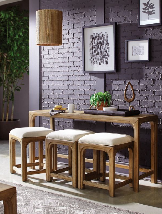 Jetson Bar Console With Three Stools - Thumbnail 5