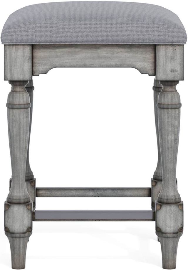 Flexsteel® Plymouth® 2-Piece Weathered Graywash Stool-1