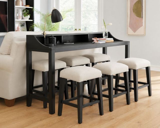 aspenhome® Camden 7-Piece Beige/Domino Console Bar Set-1
