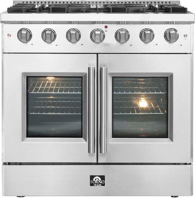 FORNO® Galiano 36" Stainless Steel Pro Style Gas Range