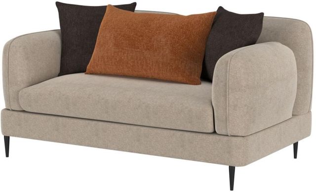 Coaster® Jade Latte Upholstered Sculpted Track Arm Loveseat-2