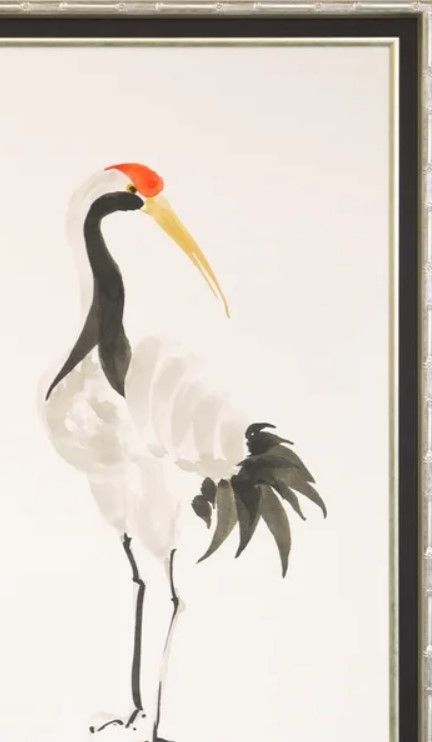 Stylecraft Dann Foley Scroll Crane II Warm Wall Art-1