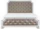 Homelegance® Avondale Gray/Silver Queen Upholstered Panel Bed-1