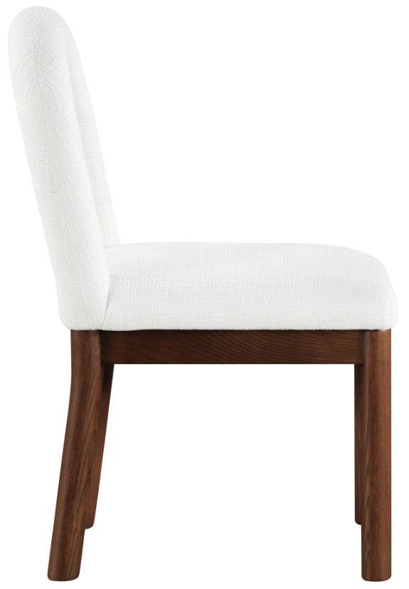 Meridian Furniture Conrad Cream/Brown Textured Upholstered Dining Chair-3