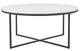 Renwil® Livia White Marble Top Coffee Table with Matte Black Base-0