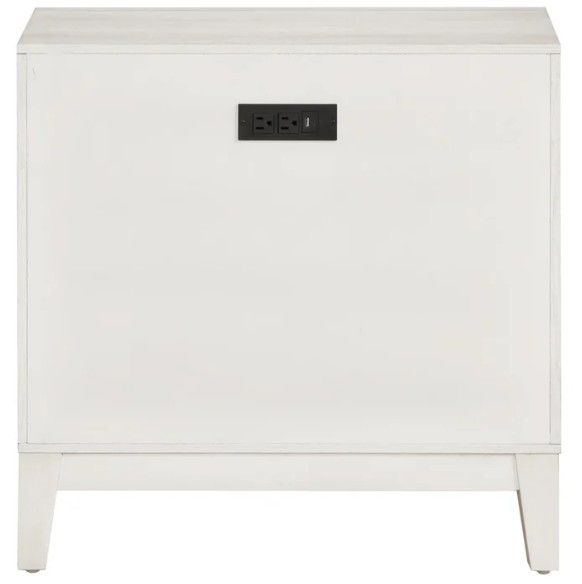 Flexsteel® Arlington Rustic White 3-Drawer Nightstand-4