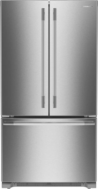 KitchenAid® 36" 20 Cu. Ft PrintShield® Stainless Steel Counter Depth French Door Refrigerator with Internal Water Dispenser