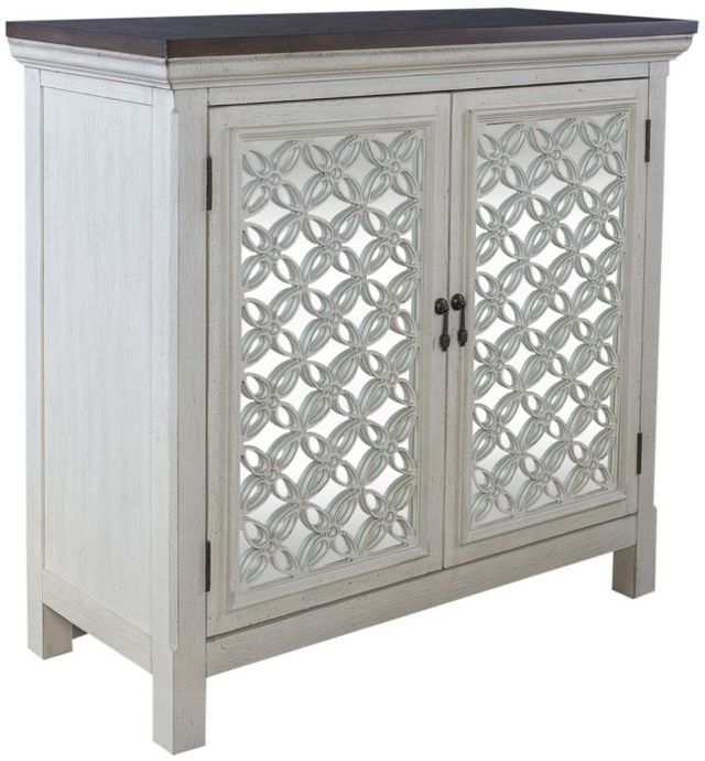 Liberty Furniture Westridge Antique White/Brown Accent Cabinet-0