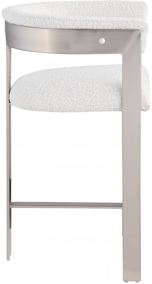 Meridian Furniture Romeo Cream Boucle Counter Stool-3