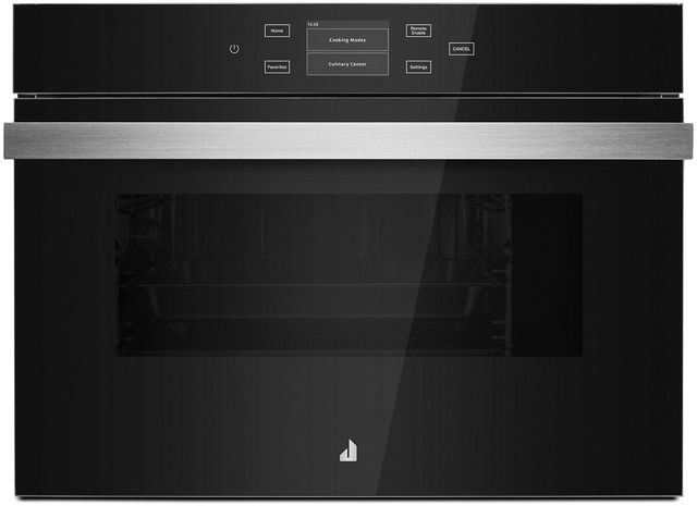 FLOOR MODEL JennAir® NOIR™ 24" Floating Glass Black Electric Built In Single Steam Oven-0