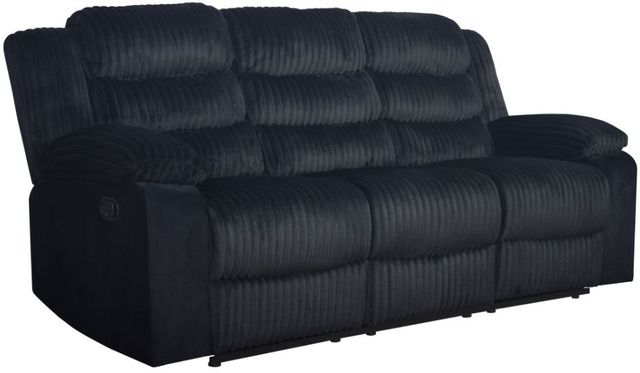New Classic® Home Furnishings Willow Black Manual Dual Reclining Sofa-0