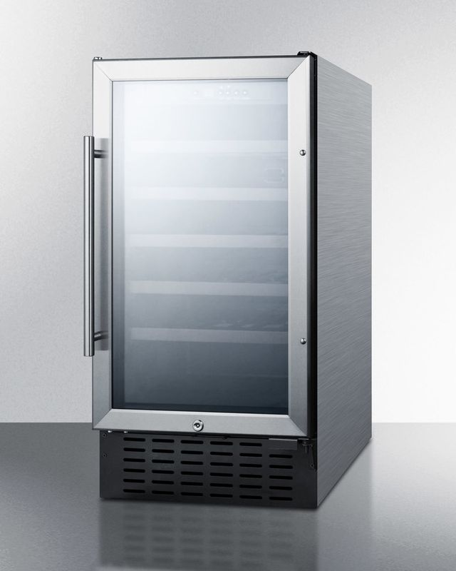 Summit® 18" Stainless Steel Wine Cooler-1