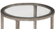 Magnussen Home® Copia Glass Top Oval End Table with Antiqued Tint Metal Base-3