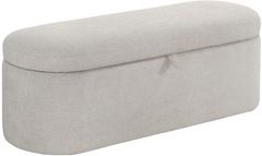 Crown Mark Philipa Oatmeal Tweed Storage Bench