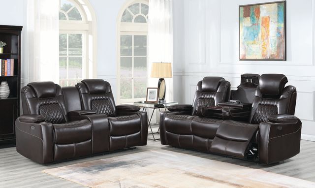 Coaster® Korbach 2-Piece Espresso Power Headrest Reclining Living Room Set-0