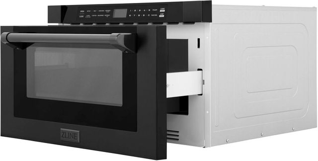 ZLINE 1.2 cu. ft. Black Stainless Steel Built-in Microwave Drawer -3
