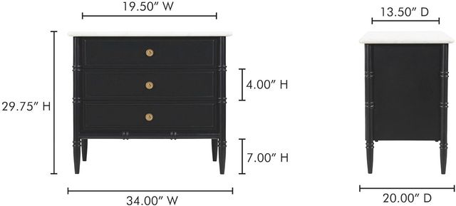 Moe's Home Collection Eleanor Black Nightstand-3