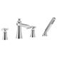 Moen® Flara Chrome Two-Handle High Arc Roman Tub Faucet-0