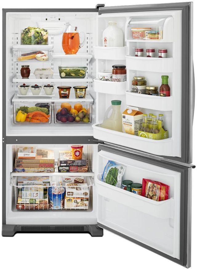 Whirlpool® Gold® 18.7 Cu. Ft. Bottom Freezer Refrigerator-Stainless Steel-4