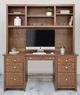 Mako Wood Furniture Inc. Home Office 2-Piece Large Double Pedestal Desk and Hutch Set-1