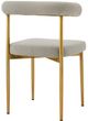 Armen Living Shannon 2-Piece Gold/Taupe Upholstered Dining Side Chair Set-3
