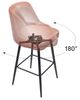 Zuo® Modern Keppel Black/Brown Swivel Barstool-4