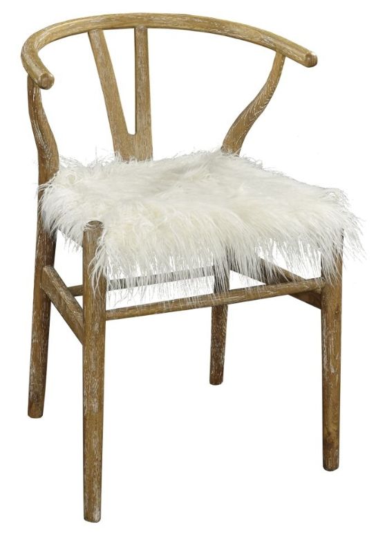 Linon Ellis Gray Wash Wishbone Side Chair-0